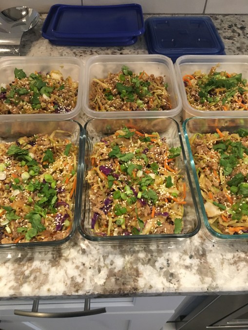egg roll in a bowl meal prep