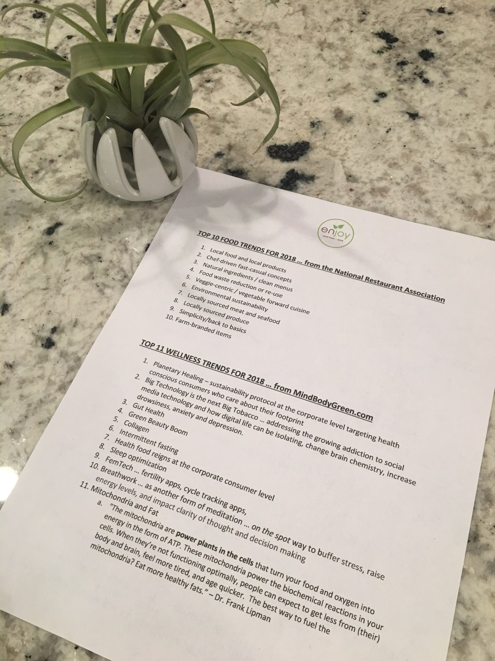 Food and Wellness Trends 2018