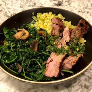 Flank Steak Basil Vinaigrette